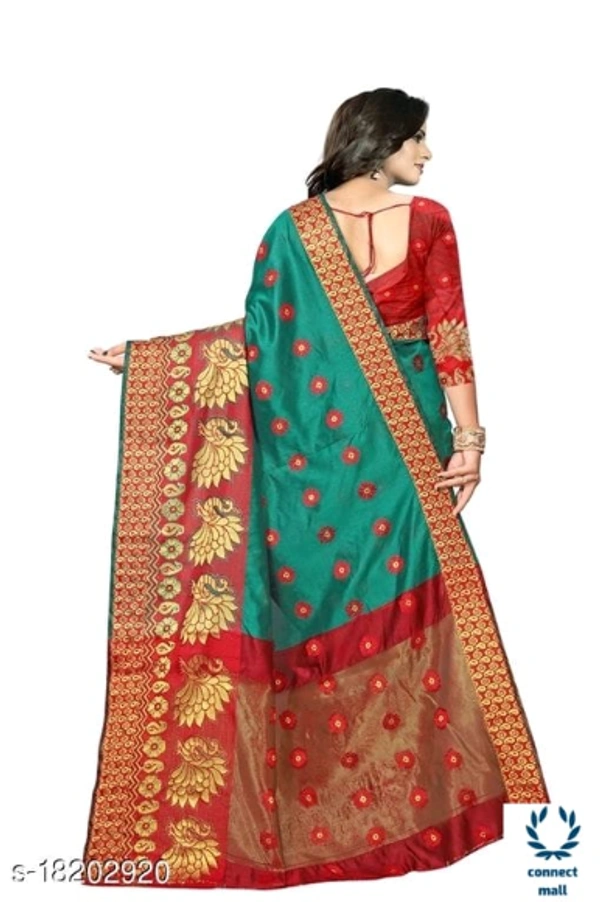 COTTON BASED JACQUARD SAREES - Saree Length Size-5.5m Blouse Length Size-0.8, Cotton Silk, Zari woves, pack of :1